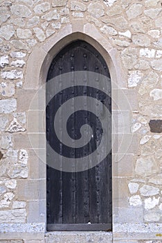 Medieval Black Church Door.