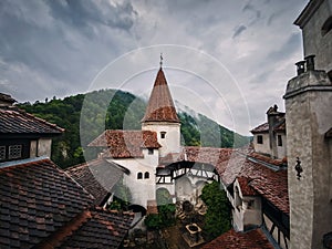 The medieval Bran fortress known as Dracula castle in Transylvania, Romania. Historical saxon style stronghold in the heart of