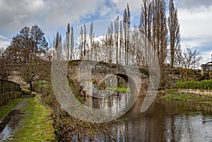 Medieval bridge in Allariz, Orense, Galicia, Spain photo