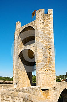 Medieval bridge in Besalu, Spain