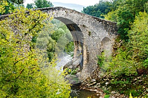 A medieval bridge in campania, italy photo