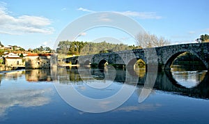 Medieval bridge of Dom Zameiro on the Ave river