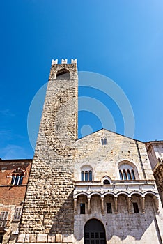 Medieval Broletto Palace and Pegol Tower - Brescia Lombardy Italy photo