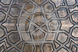 Medieval bronze door. Detail. Ottoman ornament. Istanbul, Turkey