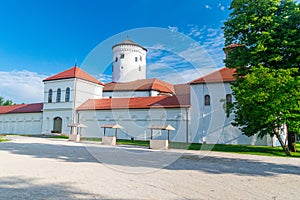 Stredoveký Budatínsky hrad Slovak: Budatínsky zámok pri Žiline, Slovensko, Európa
