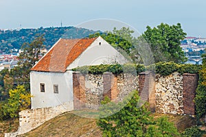 Medieval building on a hill in Vysehrad, Prague