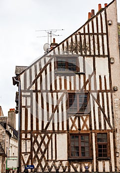 Medieval building in the town of Blois, France.