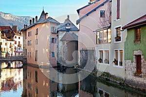 Medieval buildings in Annecy, France