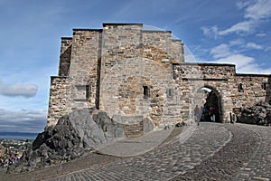 Medieval buildings in Edinburgh castle, Scotland