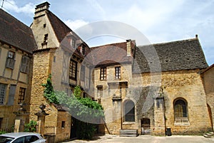 Medieval buildings in Sarlat in the Dordogne, France