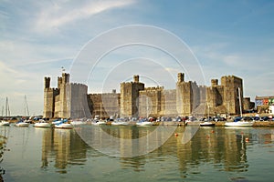 Medieval Caernarfon Castle, UK.