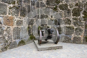 Medieval cannon in ancient fortress Gonio, Georgia