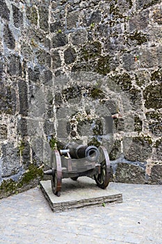 Medieval cannon in ancient fortress Gonio, Georgia