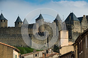 Medieval Carcassone town photo