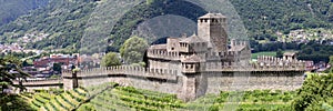 Medieval castel Montebello, Ticino, Switzerland