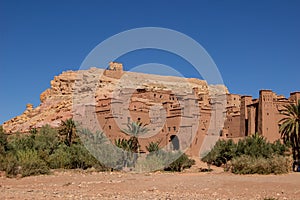 Medieval castle in Ait Benhaddou fortified village - a UNESCO World Heritage Site in Morocco