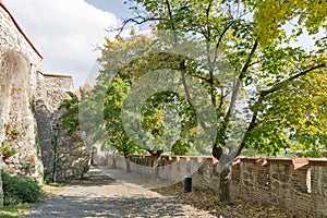 Medieval castle alley in Bratislava, Slovakia.