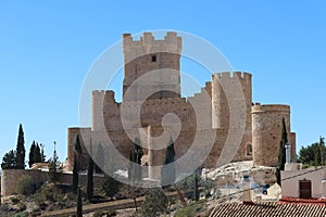 Medieval castle of Arab origin of Atalaya. Villena, Alicante, Spain