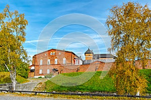 Medieval castle at autumn