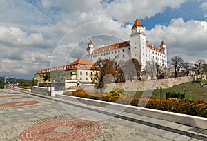 Středověký hrad v Bratislavě, Slovensko.