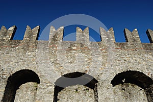 Medieval castle battlement