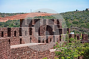 Medieval castle battlements, Silves, Portugal.