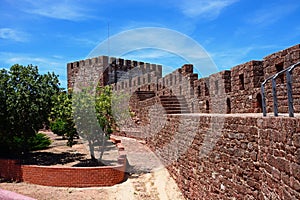 Medieval castle battlements, Silves, Portugal.