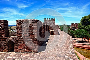 Medieval castle battlements, Silves, Portugal.