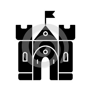 Medieval castle black glyph icon