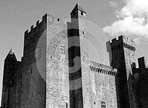 Medieval Castle Black White