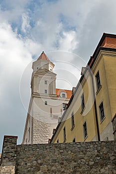 Stredoveký hrad v Bratislave na Slovensku.