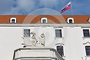 Medieval castle in Bratislava, Slovakia.