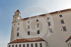 Stredoveký hrad v Bratislave na Slovensku.