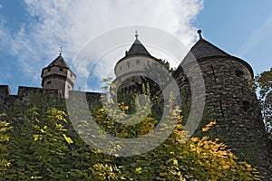 The medieval castle braunfels on a basalt summit, Braunfels, Hes