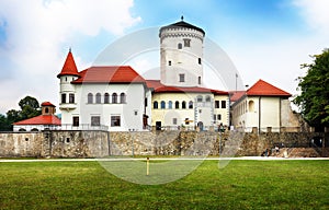 Medieval castle Budatin with park near by Zilina, central Europe, Slovakia