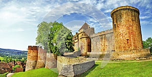 Medieval castle Castelnau in Bretenoux