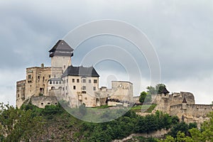 Stredoveký hrad mesta Trenčín na Slovensku