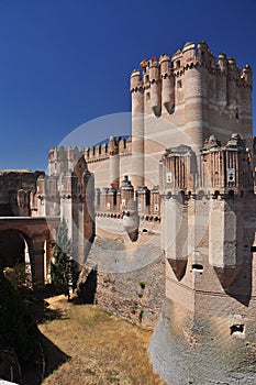 Medieval castle of Coca, Spain. Middle ages Spanish architecture