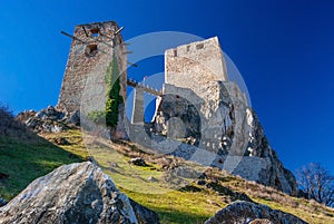 The Medieval Castle of Csesznek in Bakony Forest, Hungary