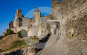Medieval Castle in the fortified city of Carcassonne