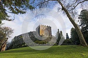 Medieval castle in Galicia Spain photo