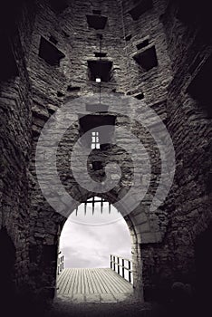 Medieval castle gate