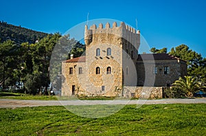 Medieval castle in greek peninsula of Peloponnesus, Greece