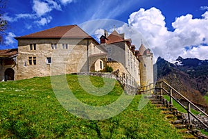 Castle of Gruyeres, Fribourg canton, Switzerland photo