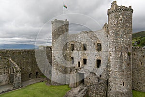 Medieval castle at Harlech, Wales