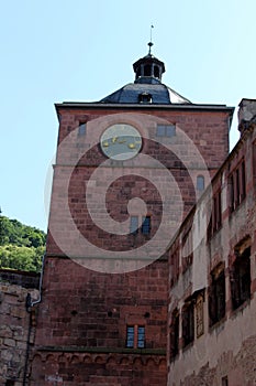 Medieval castle in Heidelberg, Germany