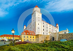 Medieval castle on the hill in Bratislava, Slovakia