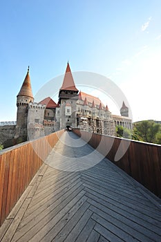 The medieval castle of Hunedoara photo