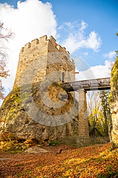 Medieval castle Kokorin in north Bohemia in autumn, Czech republic