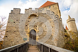 Medieval castle Kokorin in north Bohemia in autumn, Czech republic